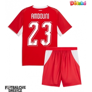 Švýcarsko Zeki Amdouni #23 Dětské Domácí dres komplet MS 2026 Krátký Rukáv (+ trenýrky)